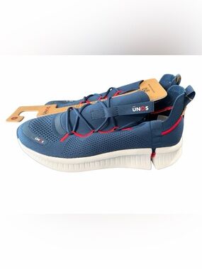 UNOS Slip On Sneakers Navy Blue Red Comfort Shoes Unisex Mesh